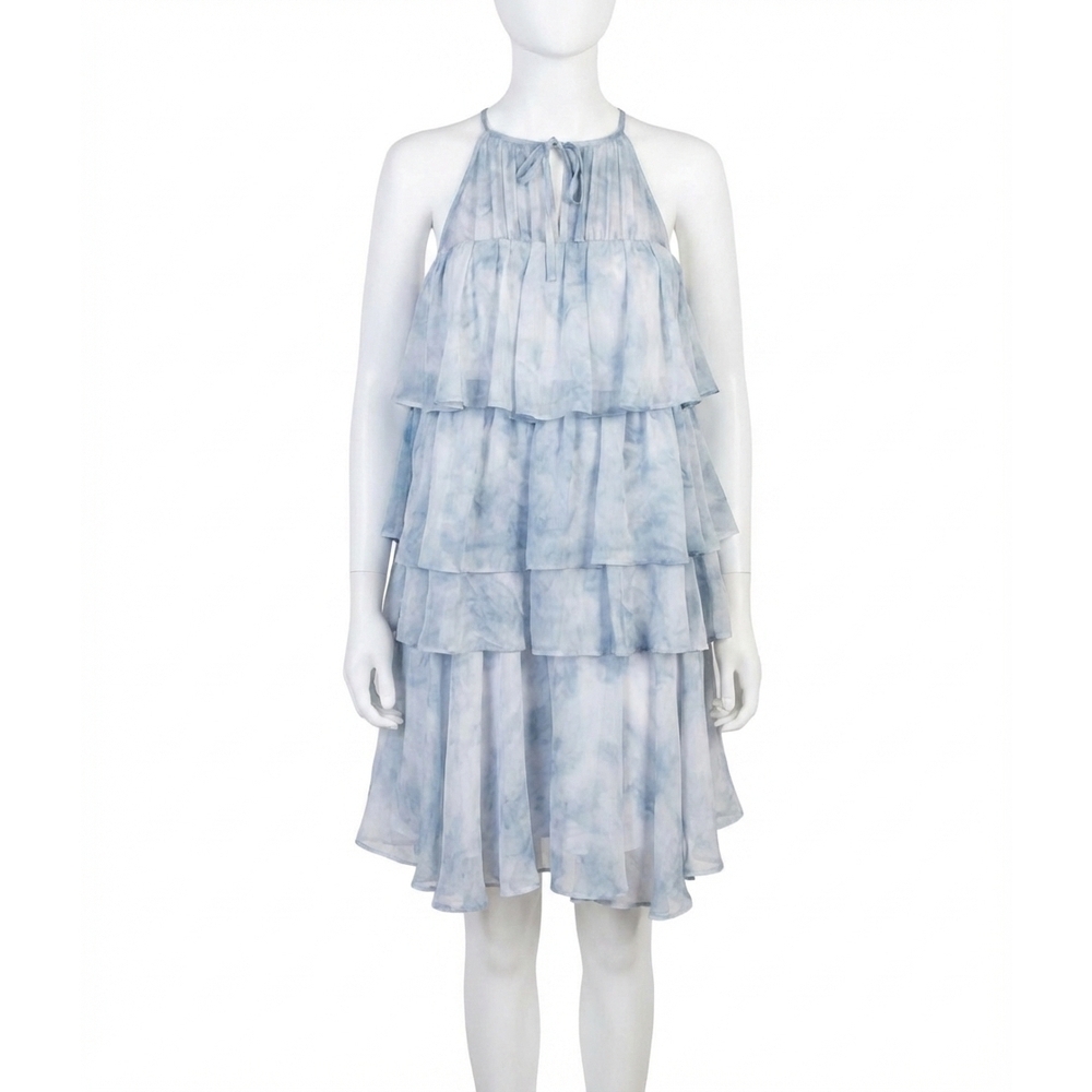 NEW KESTAN meadow sleeveless dress in purple/ light blue
